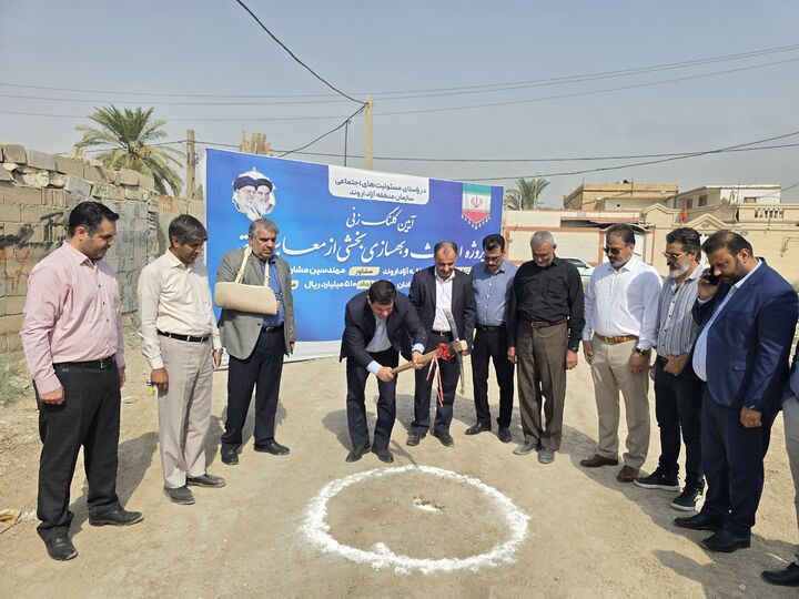 کلنگ زنی پروژه بهسازی جاده شیخ حمید در آبادان