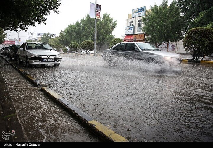 بارش شدید باران در ۱۳ استان کشور