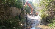 آزادسازی ۵ هزار مترمربع از تصرفات حریم رودخانه ای در شهرستان گرمی