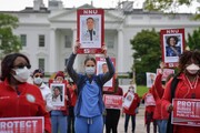 اعتراض پرستاران مقابل کاخ سفید
