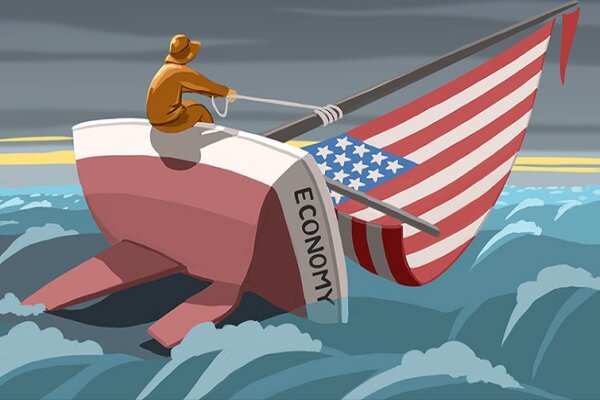 کوچک شدن ۶.۶ درصدی اقتصاد آمریکا در سال ۲۰۲۰ 