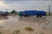 سیلاب جاده «بم - کرمان» را مسدود کرد