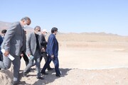 افتتاح بندخاکی و دیوار ساحلی غرب شهرستان بهاباد