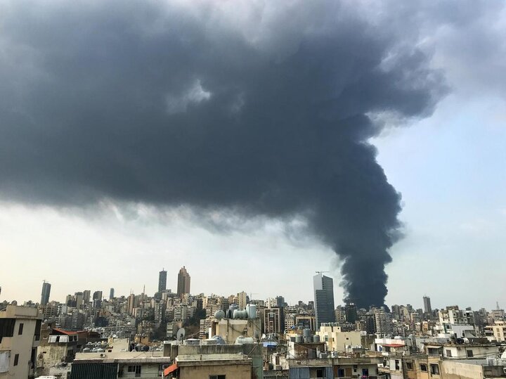 آتش سوزی لبنان