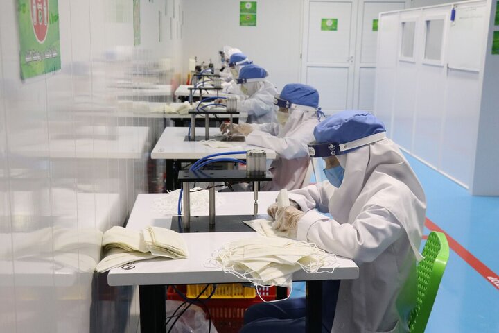 فعالیت ۶۴ واحد صنعتی و گارگاهی تولید ماسک در هرمزگان 