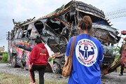 برخورد قطار و اتوبوس در تایلند