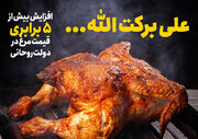 افزایش بیش از ۵ برابری قیمت مرغ در دولت روحانی