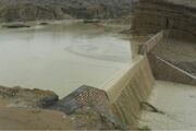بارش شدید باران باعث تخریب یک سازه آبی در گناوه شد