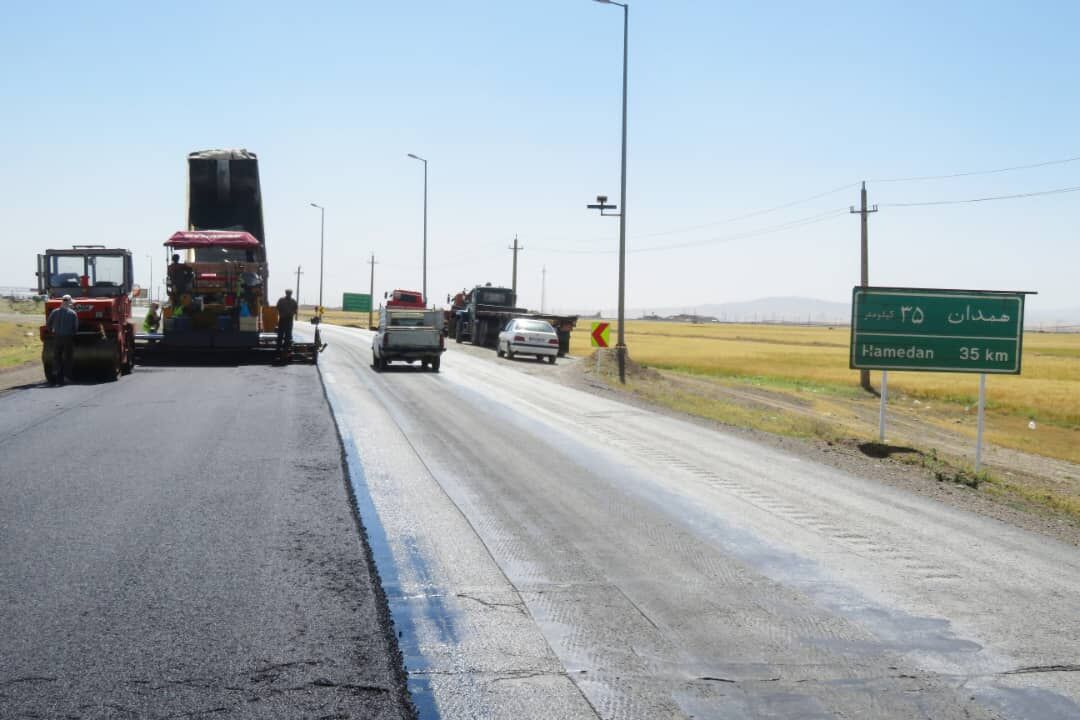 اجرای روکش آسفالت ۴۴ کیلومتر از جاده‌های استان همدان