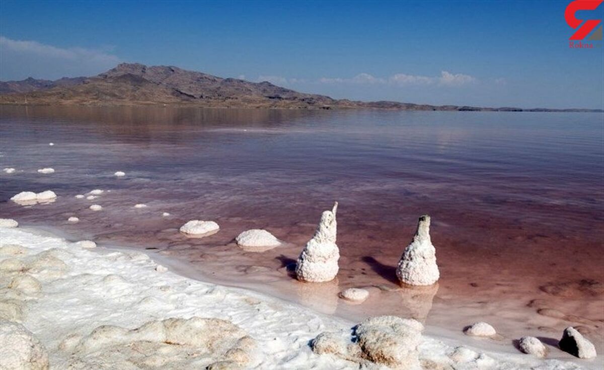 تراز آبی دریاچه ارومیه ۶۳سانتی‌متر کمتر شد، حجم آب نصف!