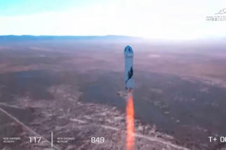 پرتاب فضاپیما "نیو شپرد" با 6 سرنشین