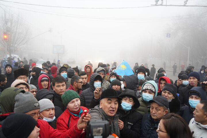 شروع اعتراضات قزاقزستان