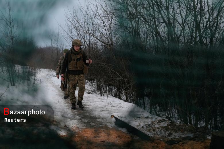سنگرهای برفی در خط مقدم جبهه اوکراین