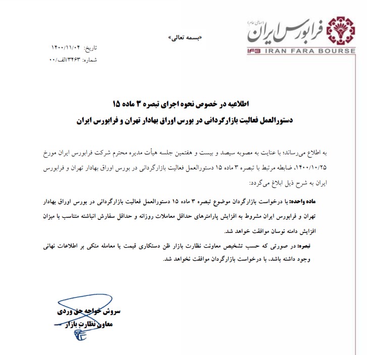 برگزاری حراج با دامنه ۴ برابری برای نمادهای مشروط