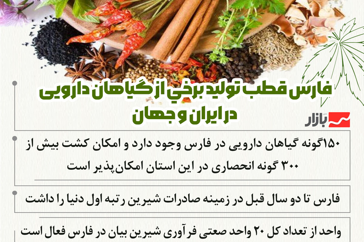 فارس قطب تولید گیاهان دارویی ایران و جهان