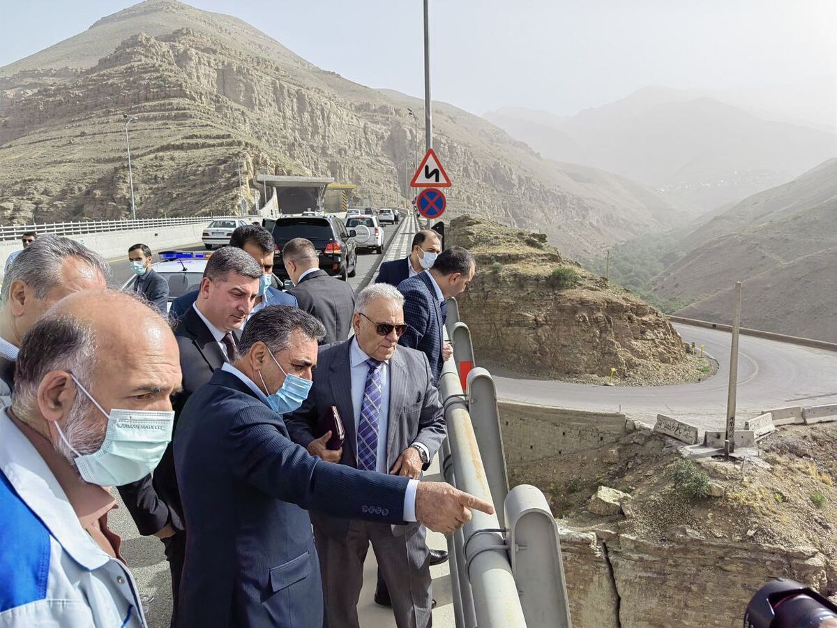 بازدید وزیر زیر ساخت‌ جمهوری ارمنستان از آزادراه تهران- شمال