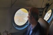 وزیر نیرو به صورت هوایی از دریاچه ارومیه بازدید کرد