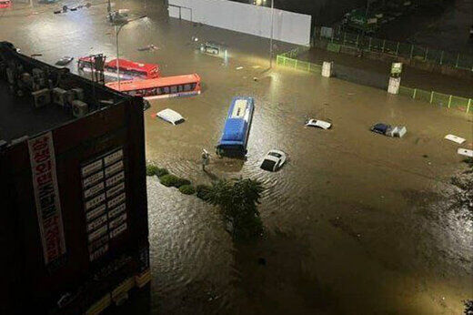 بیش از ۵ هزار خودرو بر اثر سیل در سئول غرق شدند
