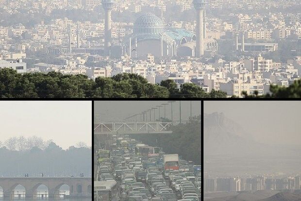 هشدار سطح نارنجی برای آلودگی هوای اصفهان/دوشنبه و سه‌شنبه همه مدارس تعطیل است