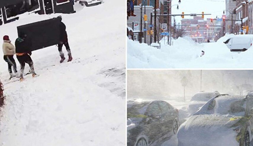 برف و سرما عامل غارت فروشگاه‌های آمریکا