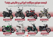 قیمت موتور سیکلت ایرانی و خارجی چند؟