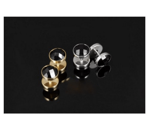 عکس گوشواره طلا دکمه ای