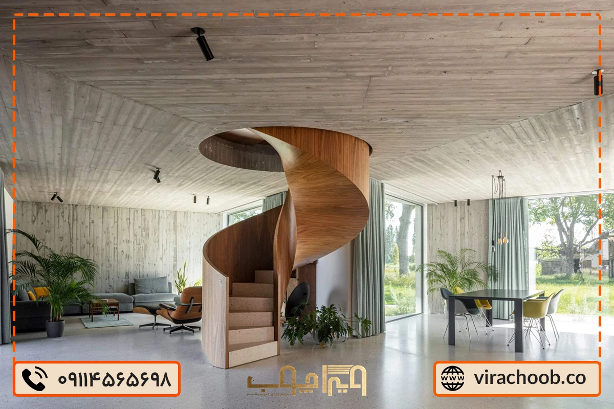 سفارش و خرید پله چوبی داخل ساختمان از تولیدکننده (با قیمت کارخانه)