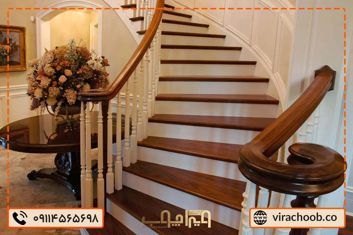 سفارش و خرید پله چوبی داخل ساختمان از تولیدکننده (با قیمت کارخانه)