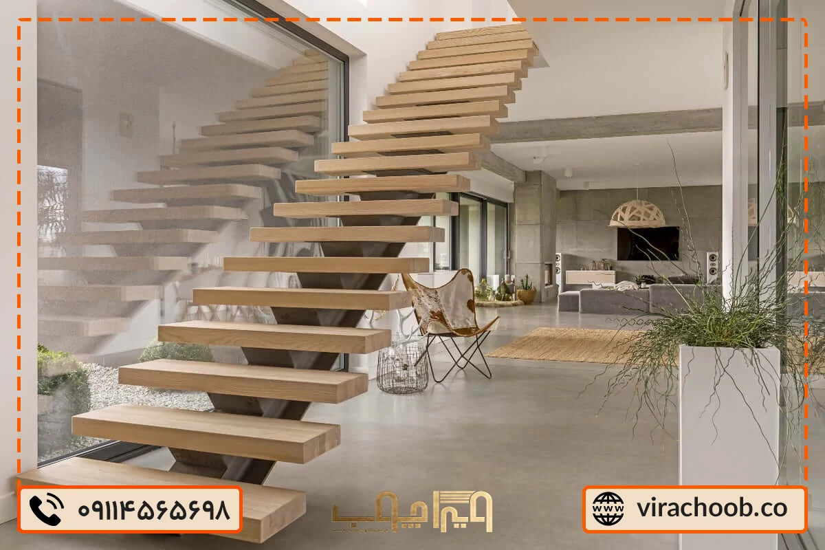 سفارش و خرید پله چوبی داخل ساختمان از تولیدکننده (با قیمت کارخانه)