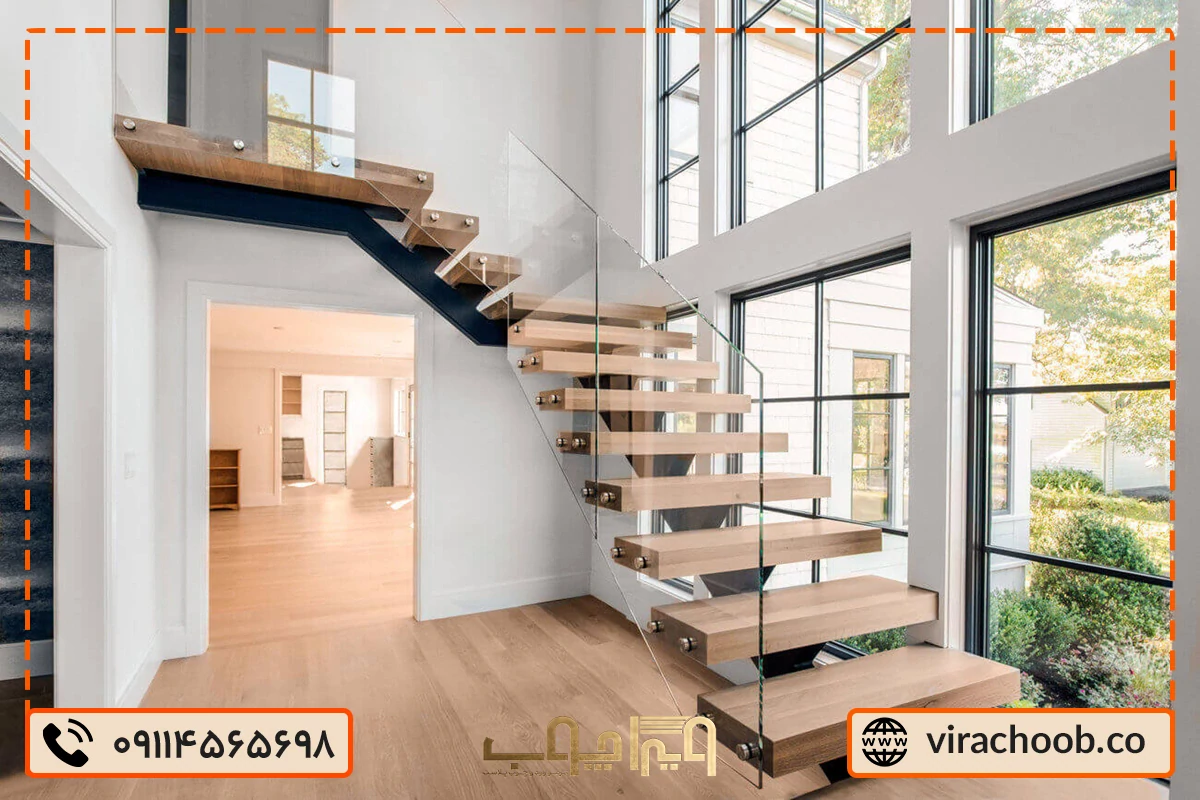 سفارش و خرید پله چوبی داخل ساختمان از تولیدکننده (با قیمت کارخانه)