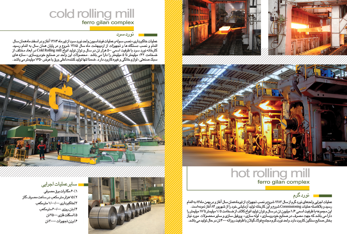 طرح توسعه جدید مجتمع فولاد گیلان درقالب پروژه ریومپ خط نورد گرم