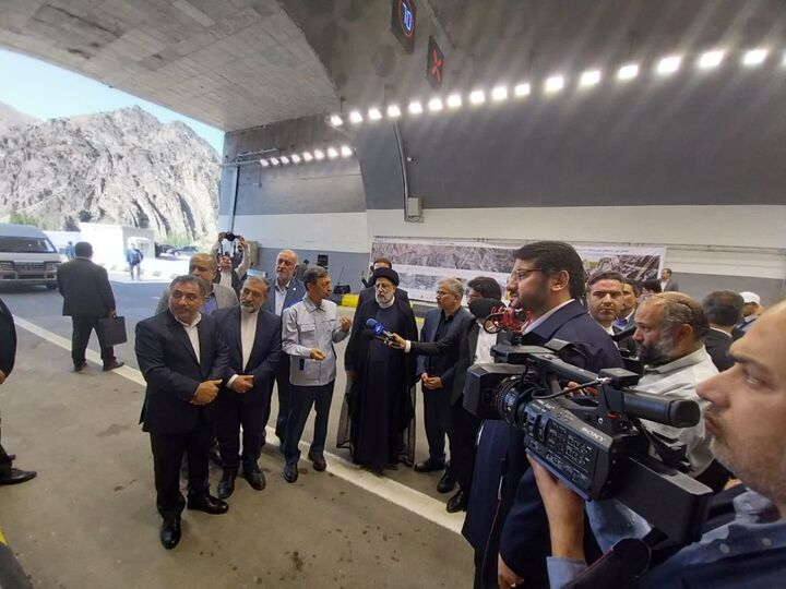 باند غربی قطعه دو آزادراه تهران-شمال با حضور رییس جمهور افتتاح شد  باند غربی قطعه دو آزادراه تهران-شمال با حضور رییس جمهور افتتاح شد