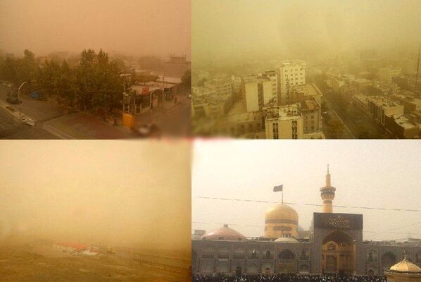 «ریزگردها» زندگی مردم مشهد را مختل کرد| تعطیلی مراکز آموزشی برای دومین روز متوالی