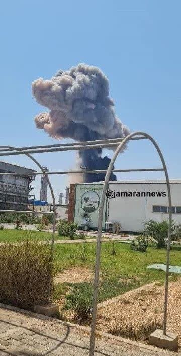 اولین تصویر از انفجار در پتروشیمی الغدیر ماهشهر