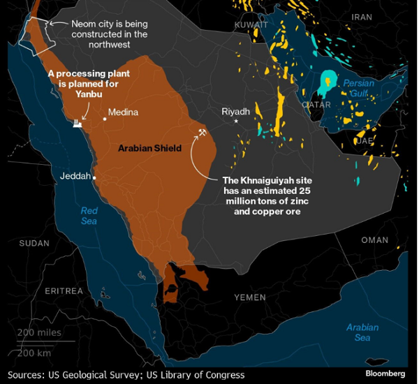 اکتشاف ۱.۳ ترلیون دلار مس و روی در عربستان| ریاض به دنبال تبدیل شدن به هاب فلزات منطقه!