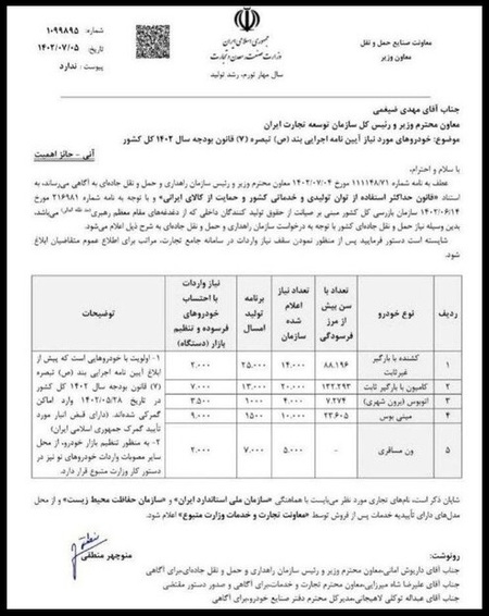 بی نیازی به واردات ۲ خودروی سنگین تا پایان سال