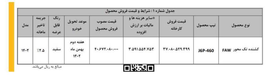 شرایط اولین طرح فروش کشنده J۶ اعلام شد