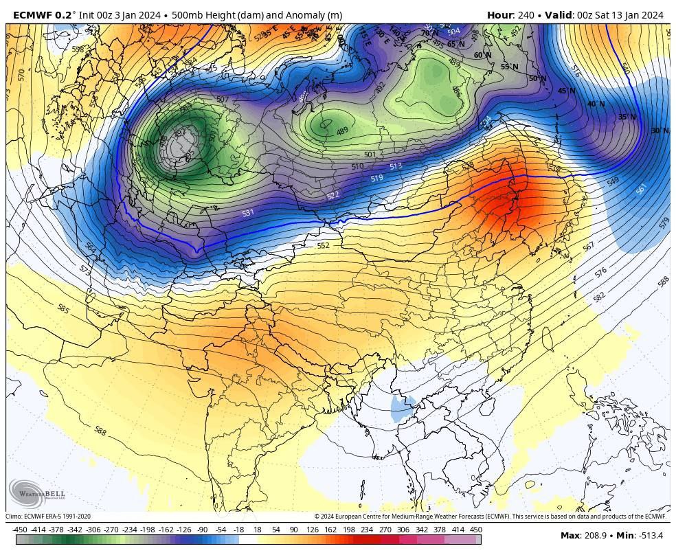 حرکت بسیار پرقدرت تاوه قطبی از شمال شرق آسیا به سوی اوراسیا و سپس خاورمیانه حرکت بسیار پرقدرت تاوه قطبی از شمال شرق آسیا به سوی اوراسیا و سپس خاورمیانه