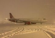 بارش سنگین برف پروازهای فرودگاه اردبیل را لغو کرد