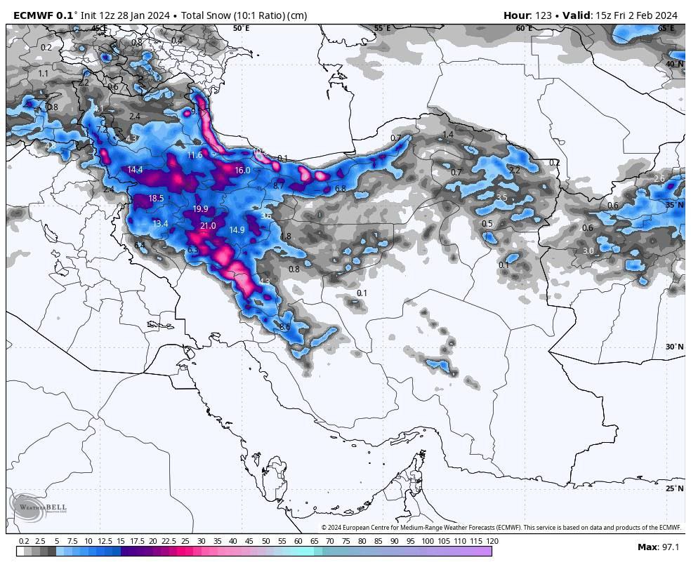 اولین برف سراسری در زاگرس و البرز