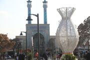 بزرگترین گلدان ملیله در زنجان رونمایی شد