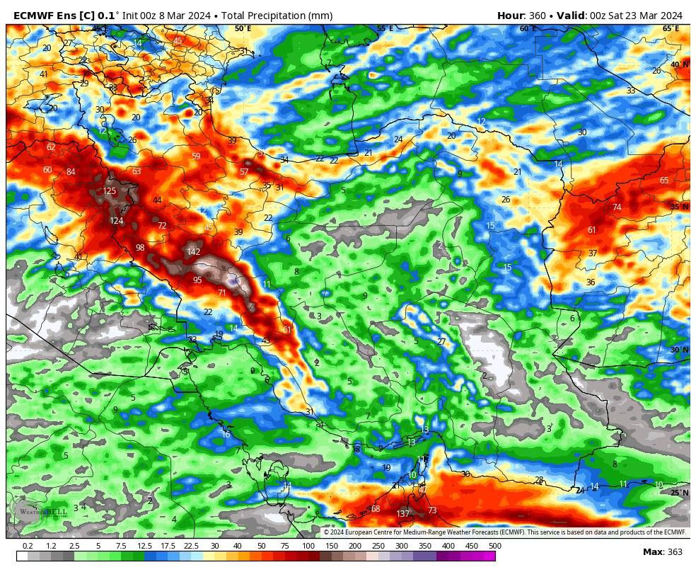 ورود به یک دوره بارشی جدید از اواخر اسفند