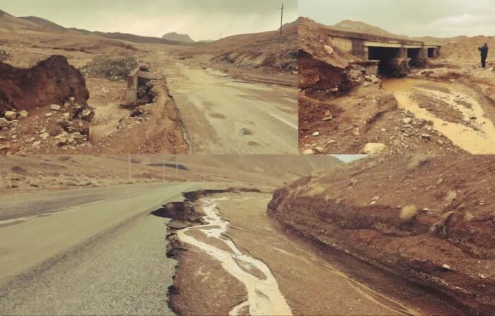 مسدود شدن ۷ محور مواصلاتی استان یزد| بیشترین خسارت به راهها و قنوات وارد شد