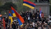 تظاهرات مردم ارمنستان در اعتراض به تعیین حدود مرزی با باکو