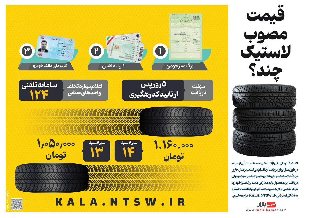 قیمت مصوب لاستیک چند؟