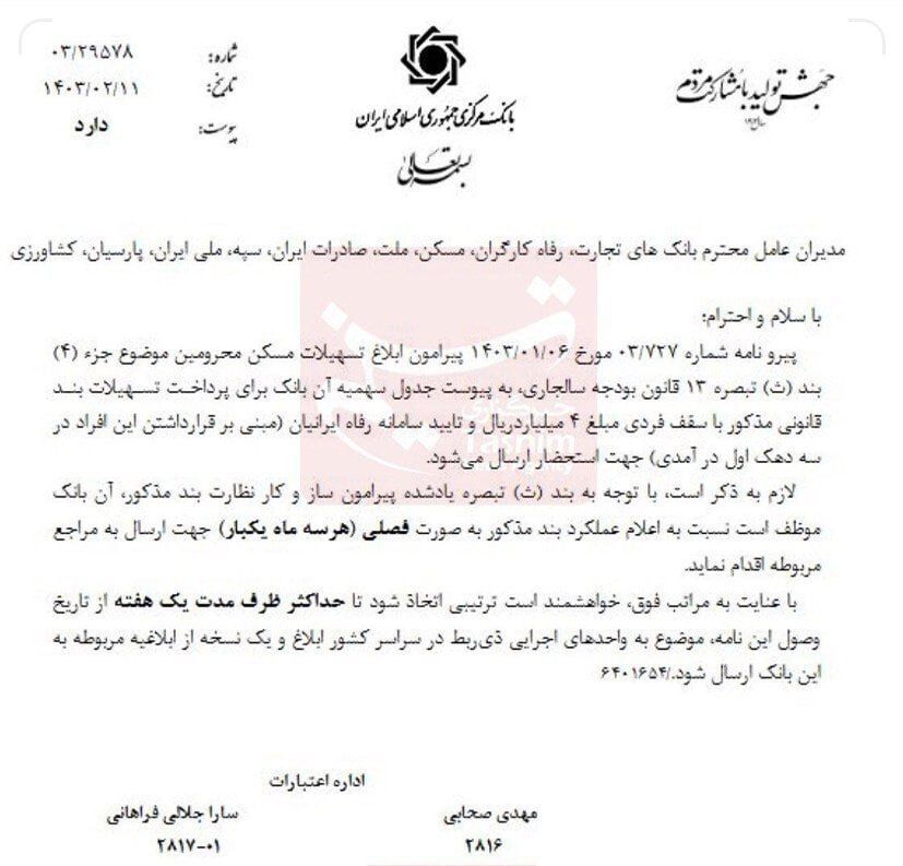 تسهیلات مسکن برای محرومین؛ وام ۴۰۰ میلیون تومانی ابلاغ شد