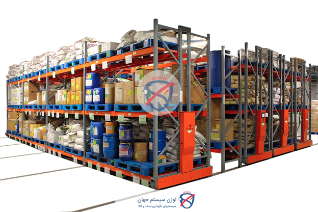 قفسه انبار پالت راک ریلی اتوماتیک