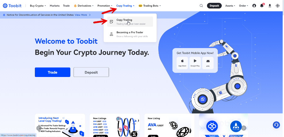 نحوه کپی کردن معاملات سایر تریدرها در توبیت