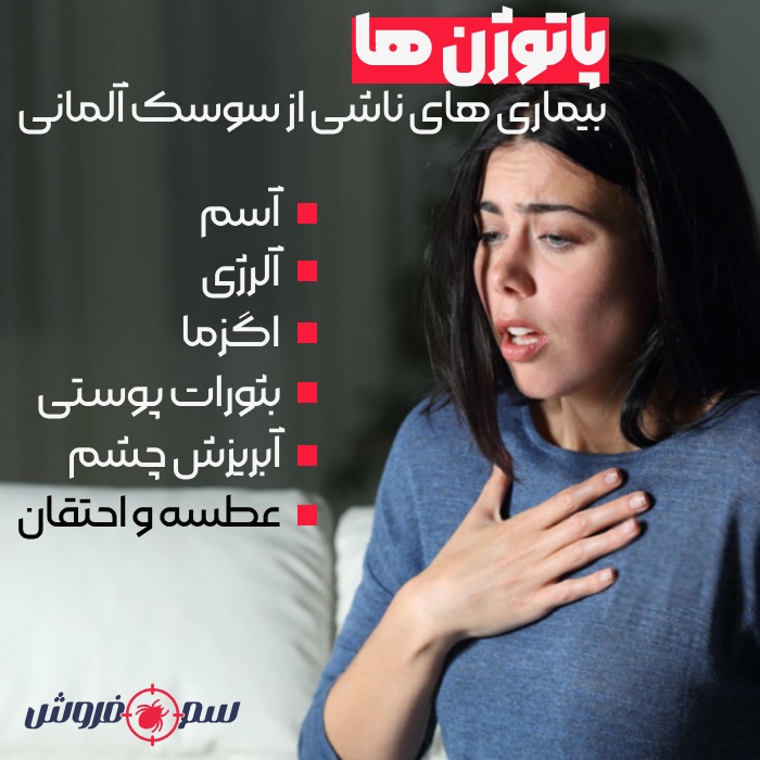 پاتوژن ها و بیماری های ناشی از سوسک آلمانی