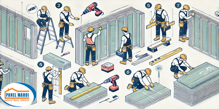 نصب ساندویچ پانل چقدر زمان میبرد و چگونه انجام میشود؟